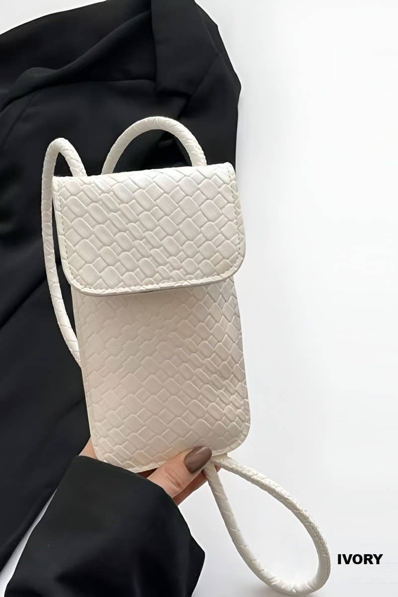 Weave Crossbody Phone Purse
