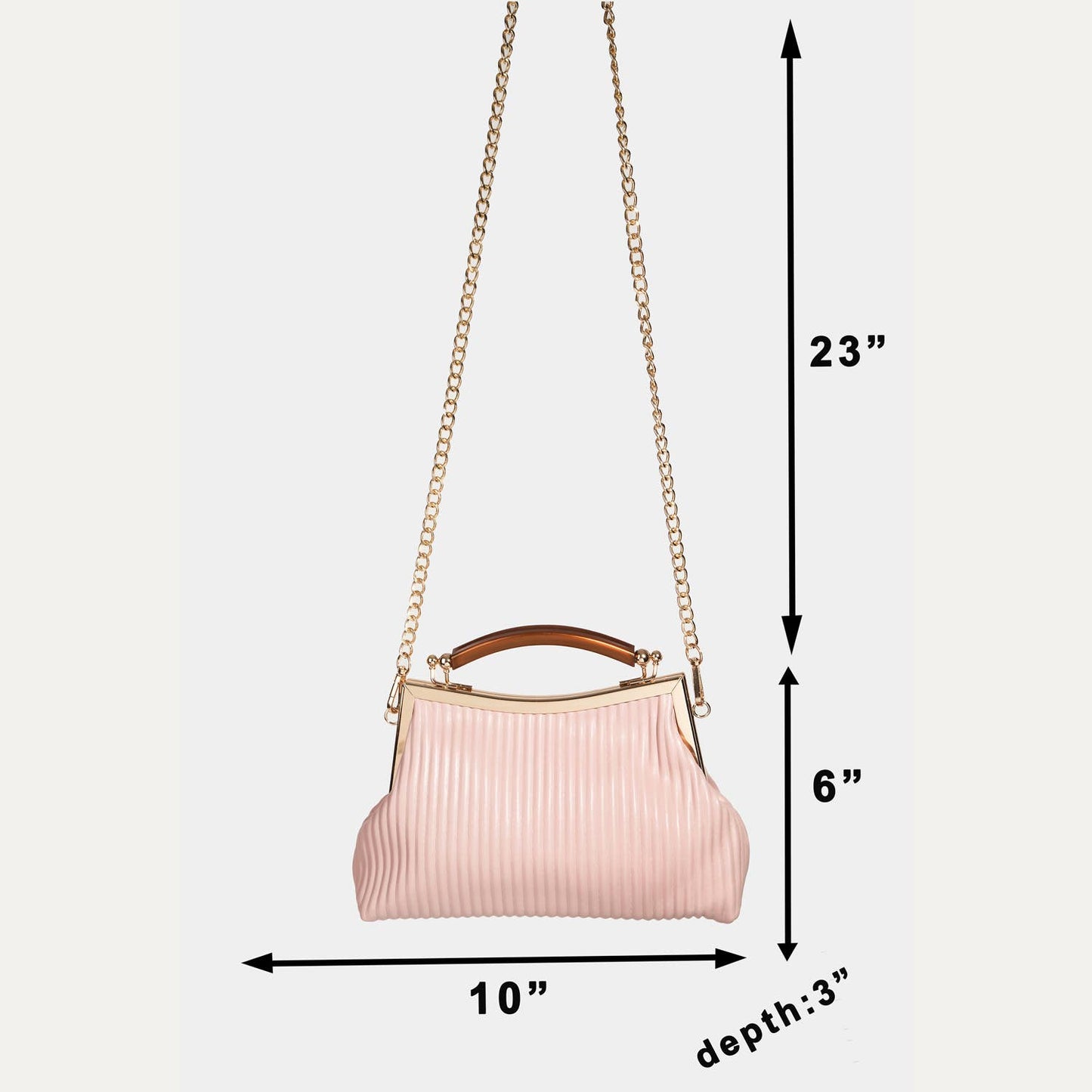 Ribbed Texture Fashion Handbag