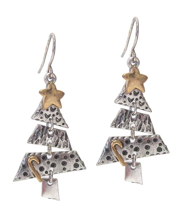 ( B749 ) CHRISTMAS THEME TREE EARRING