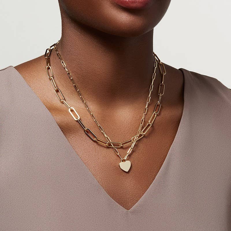 18K STAINLESS STEEL TARNISH FREE LAYERED NECKLACE | 40NK9429