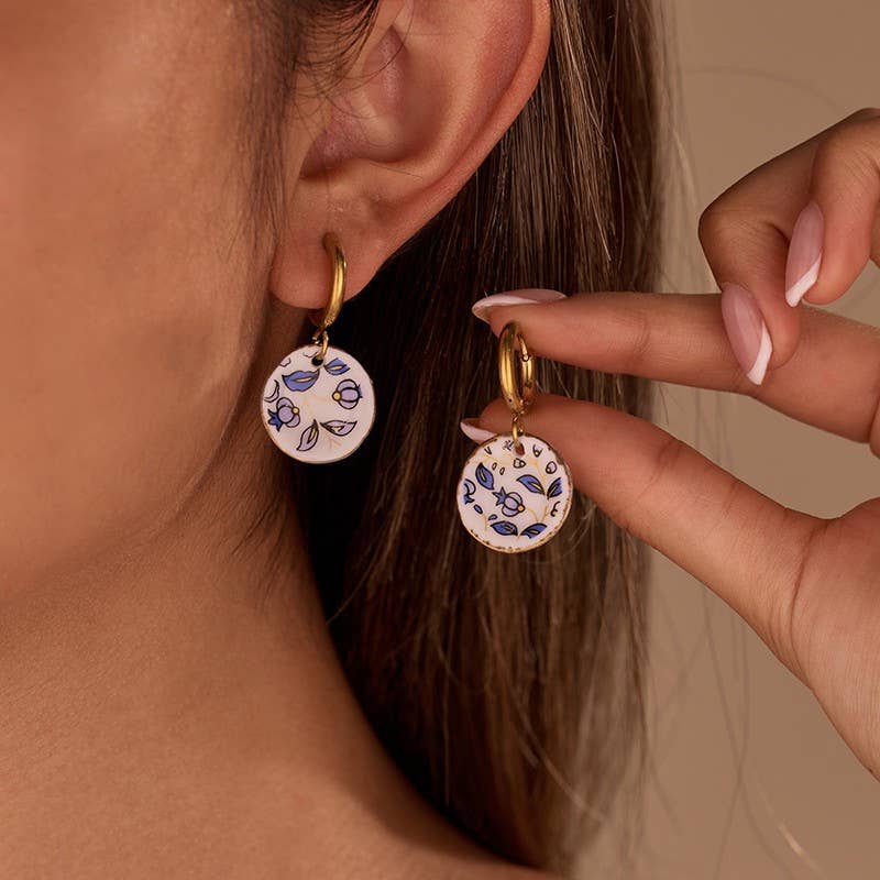 18K STAINLESS WATERPROOF TARNISH FREE EARRINGS | 40E518
