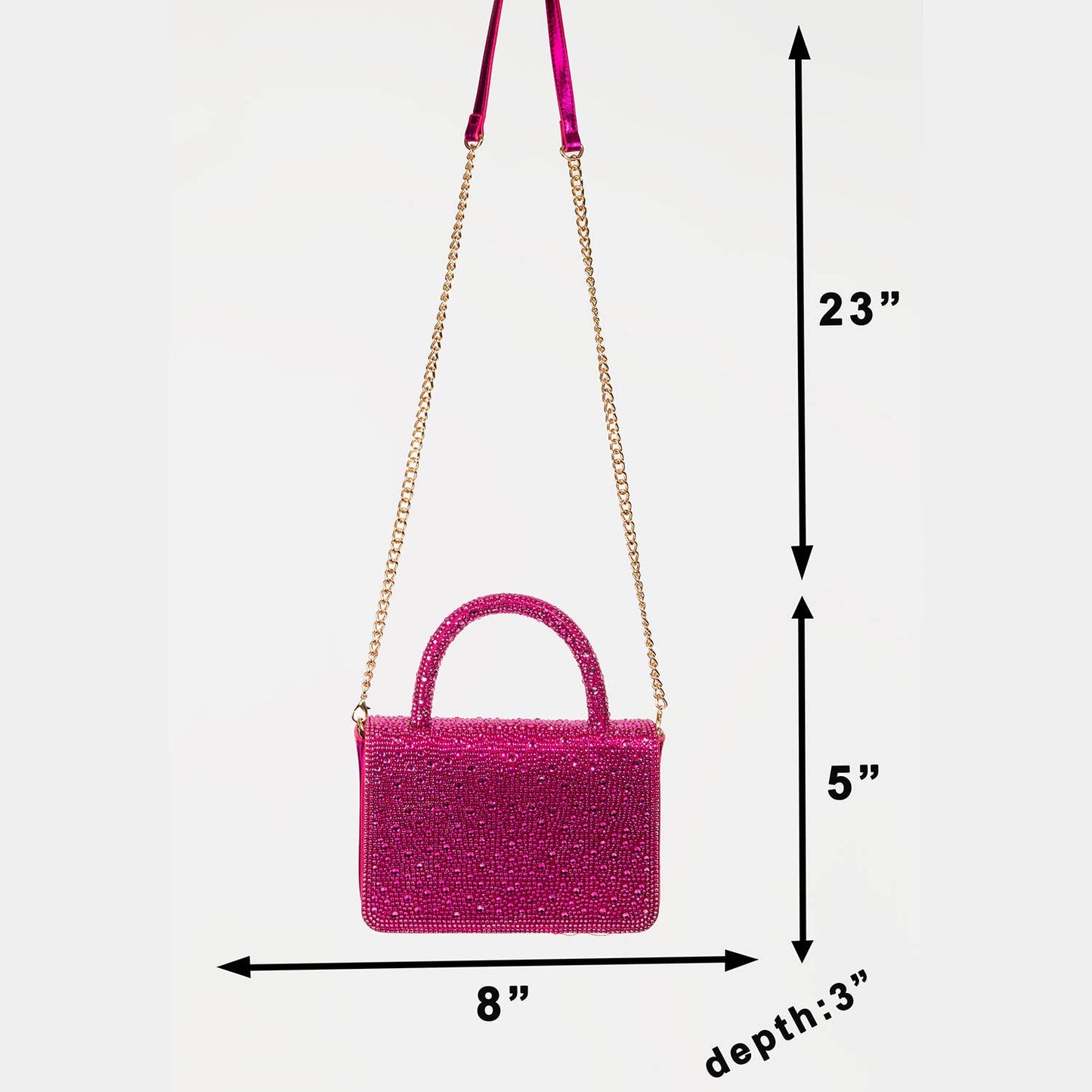 Pave Rhinestone Studded Rectangle Bag