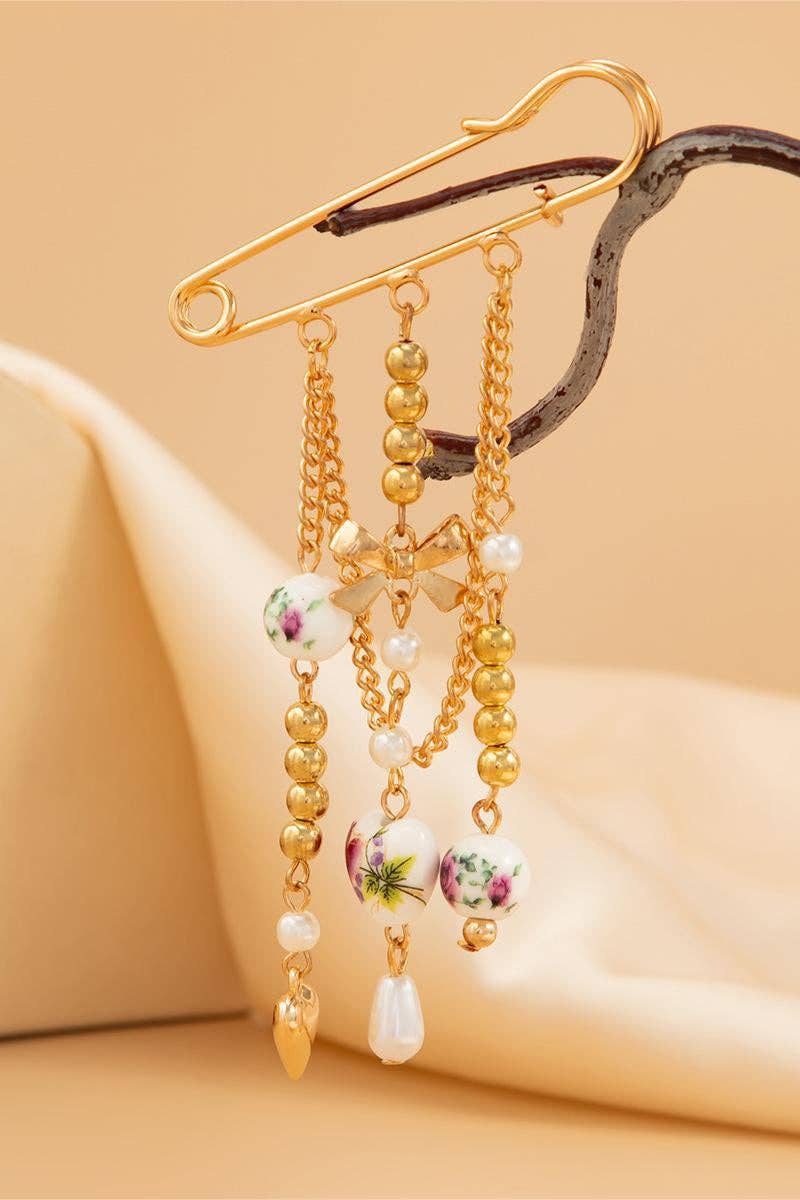 Heart and Charm Brooch