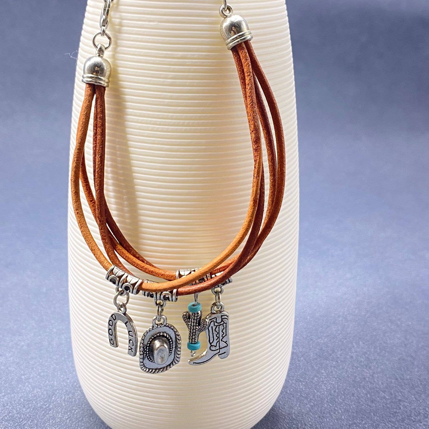 Western Style Charm Multi-Layer Artificial Leather  Bracelet - WJ