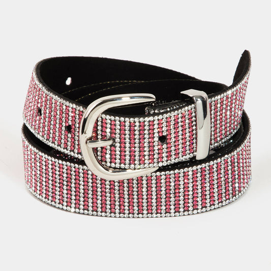 Vibrant Rhinestone Pave Belt