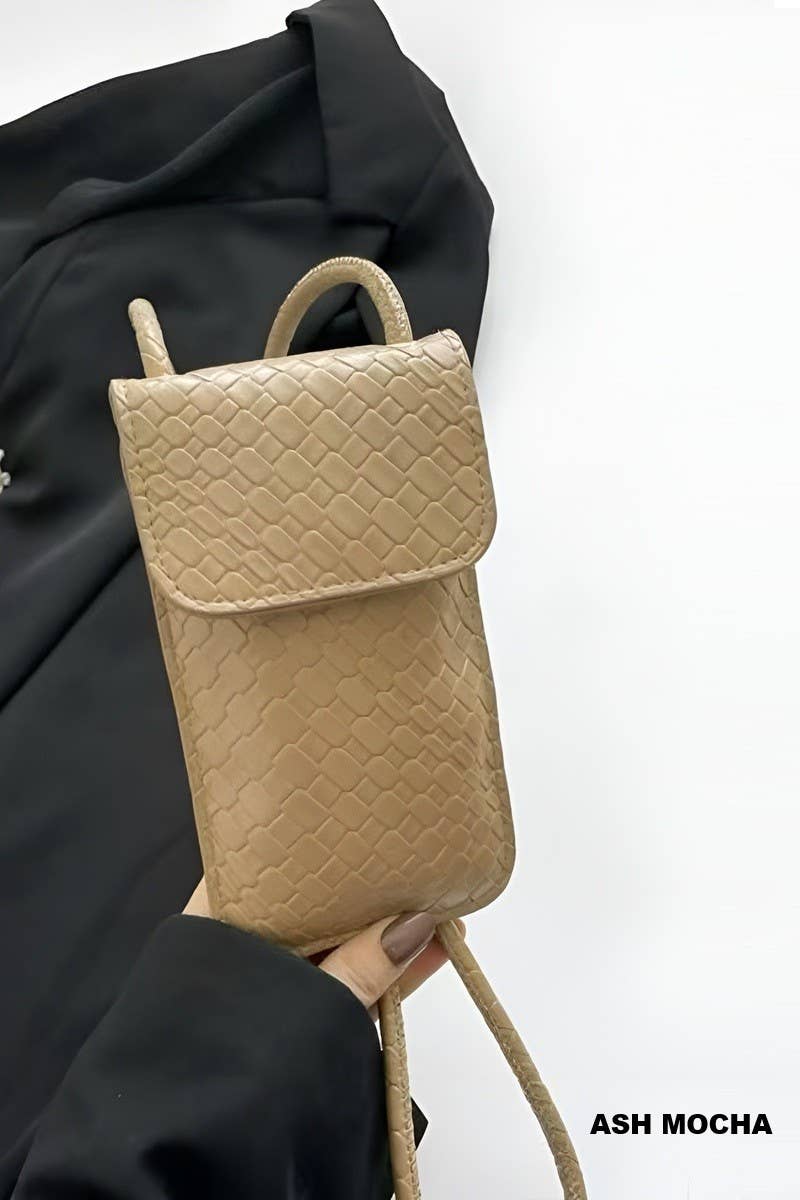 Weave Crossbody Phone Purse