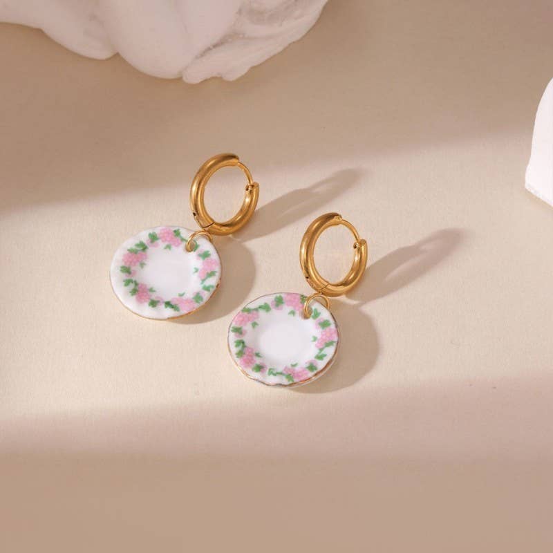 18K STAINLESS WATERPROOF TARNISH FREE EARRINGS | 40E518
