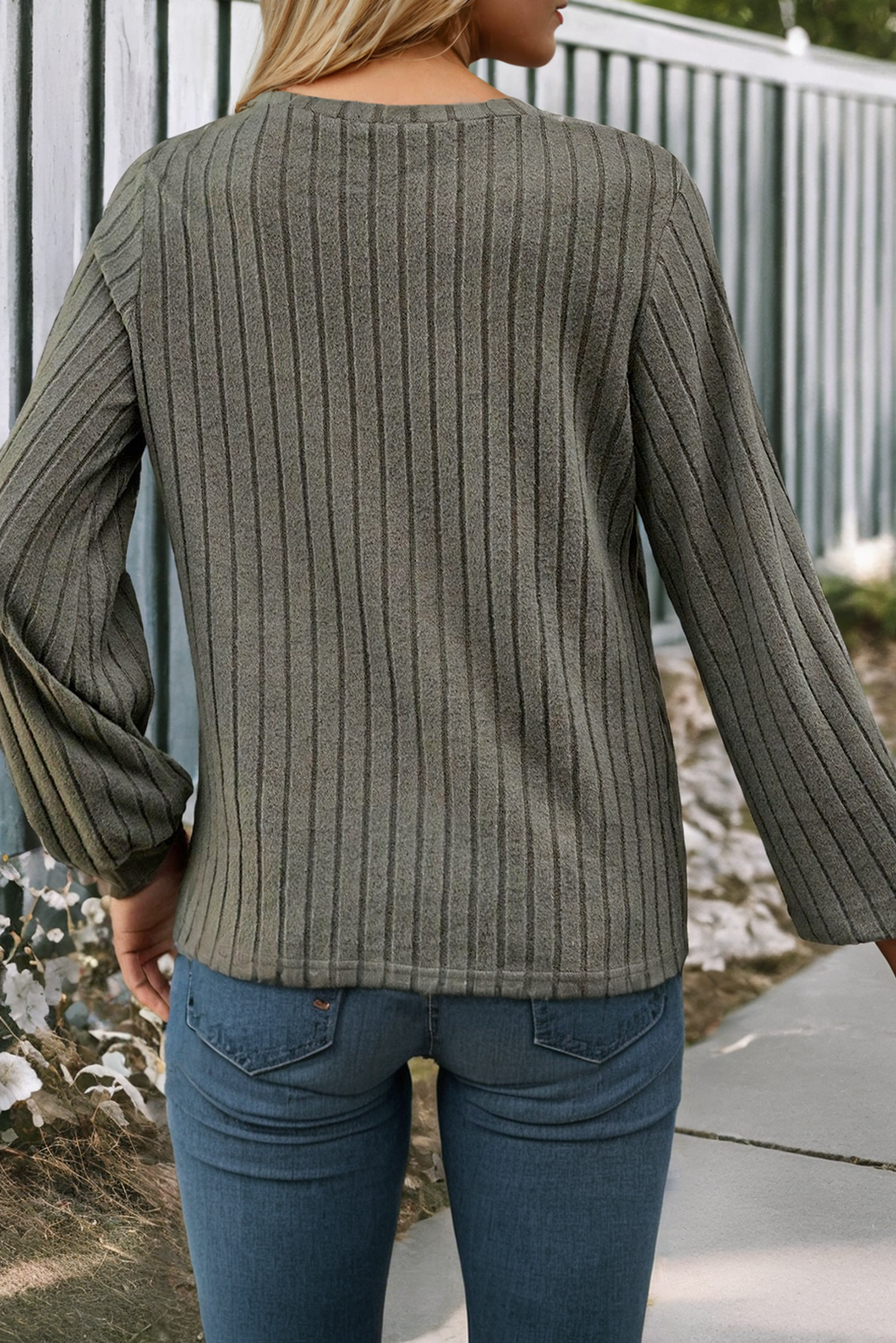 LDC Leopard Print Crochet Patchwork Rib Textured Knit Top