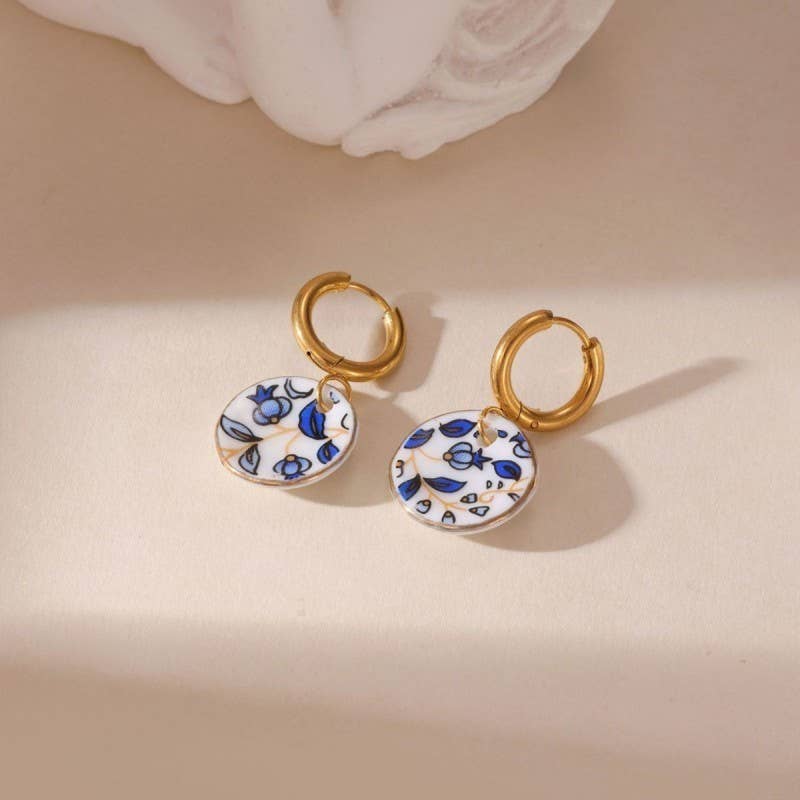 18K STAINLESS WATERPROOF TARNISH FREE EARRINGS | 40E518