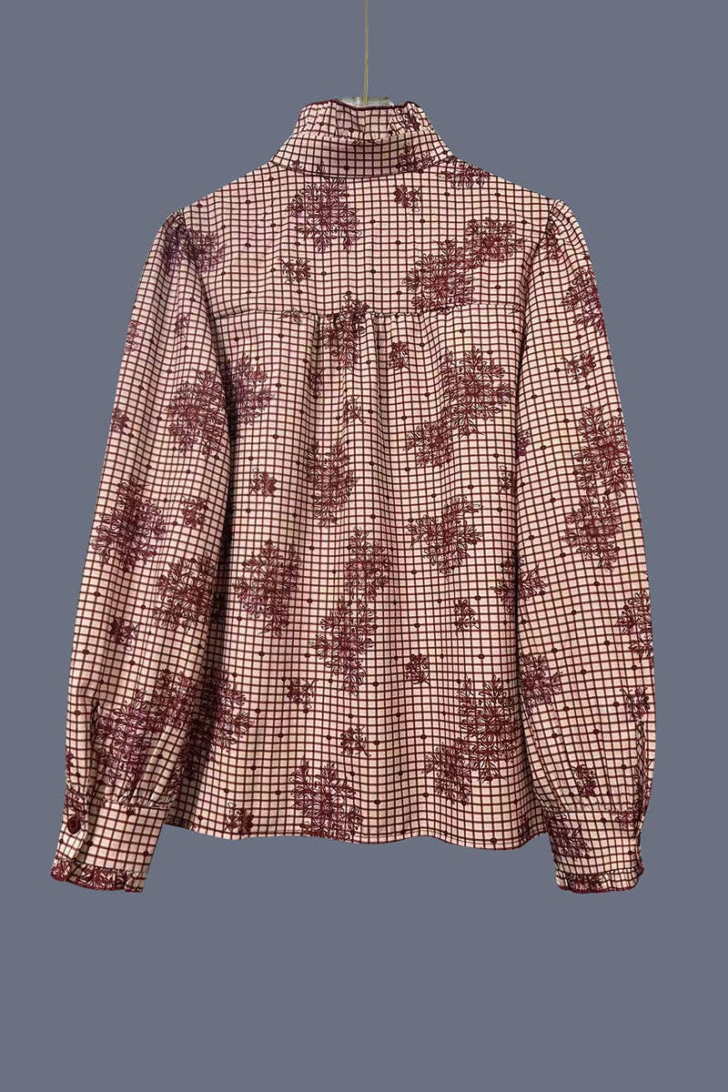 Ruffled Button-Down Blouse