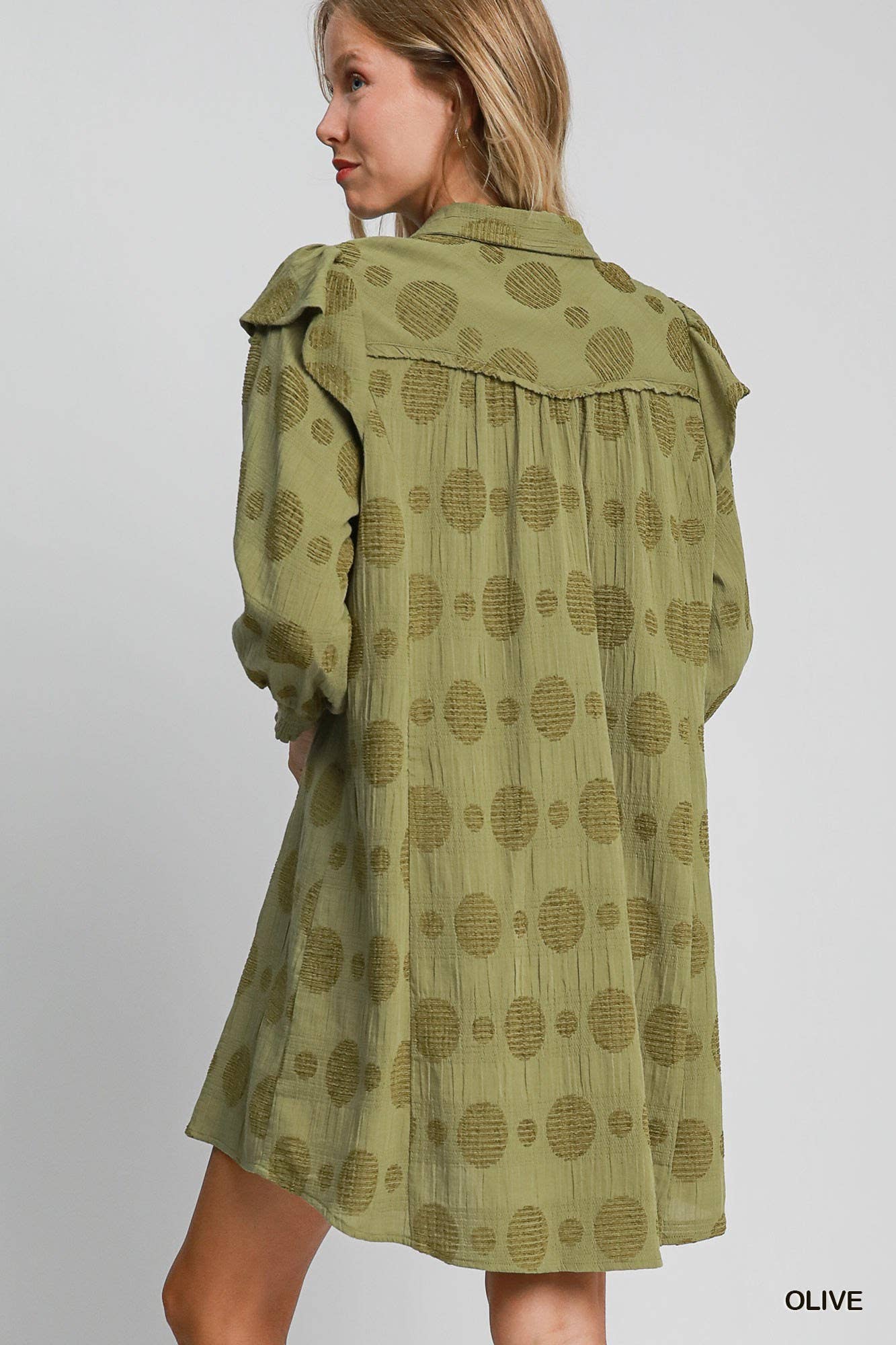 Washed Jacquard Mini Dress