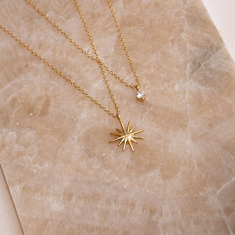 18K STAINLESS STEEL TARNISH FREE LAYERED NECKLACE | 40NK9538