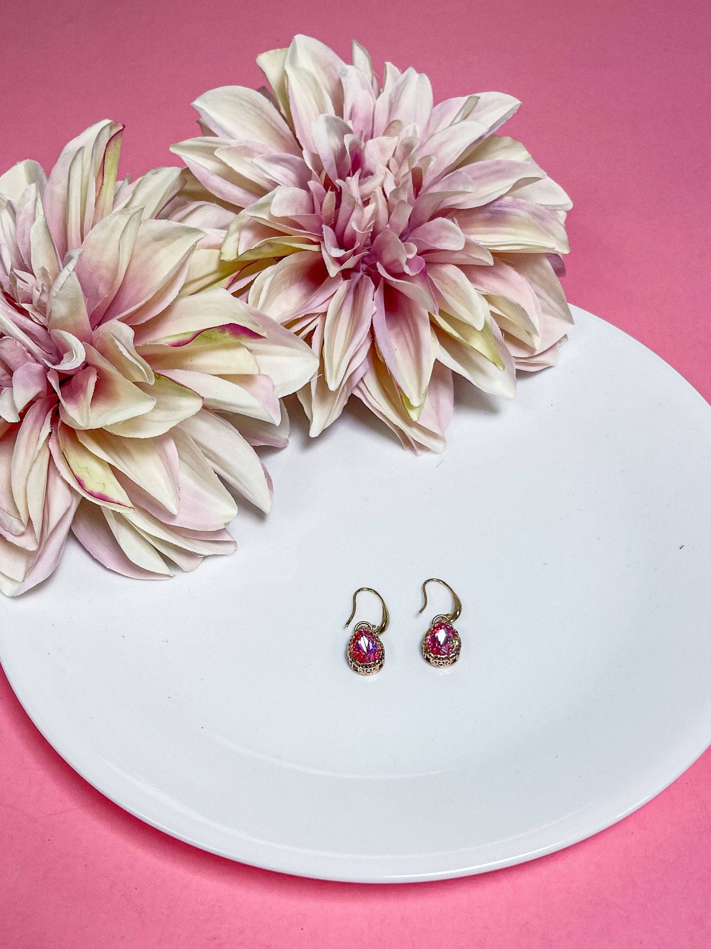 Tickled Pink Drop Earrings