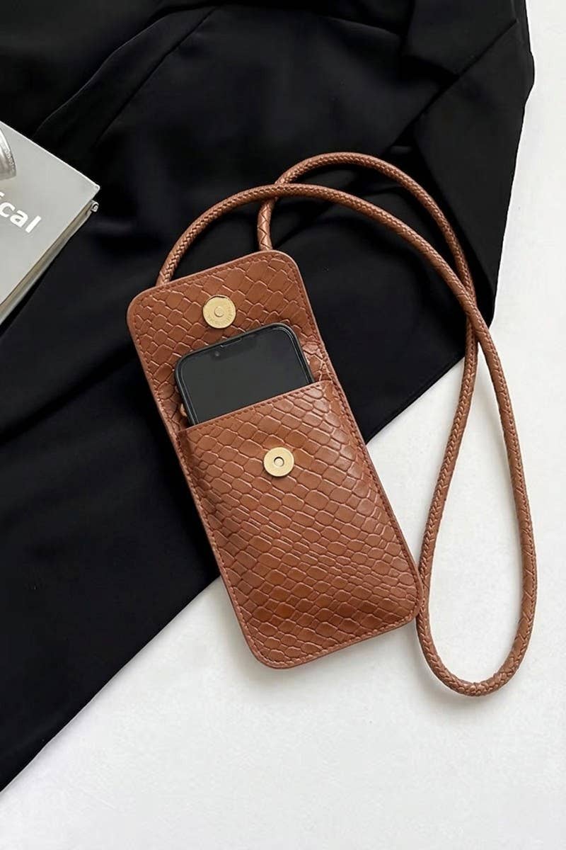 Weave Crossbody Phone Purse