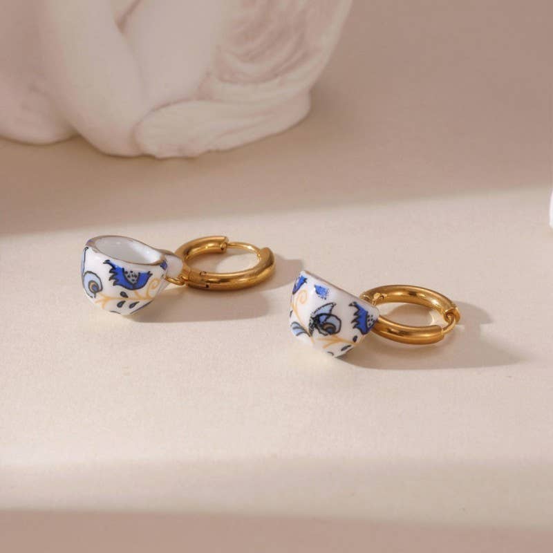 18K STAINLESS WATERPROOF TARNISH FREE EARRINGS | 40E518