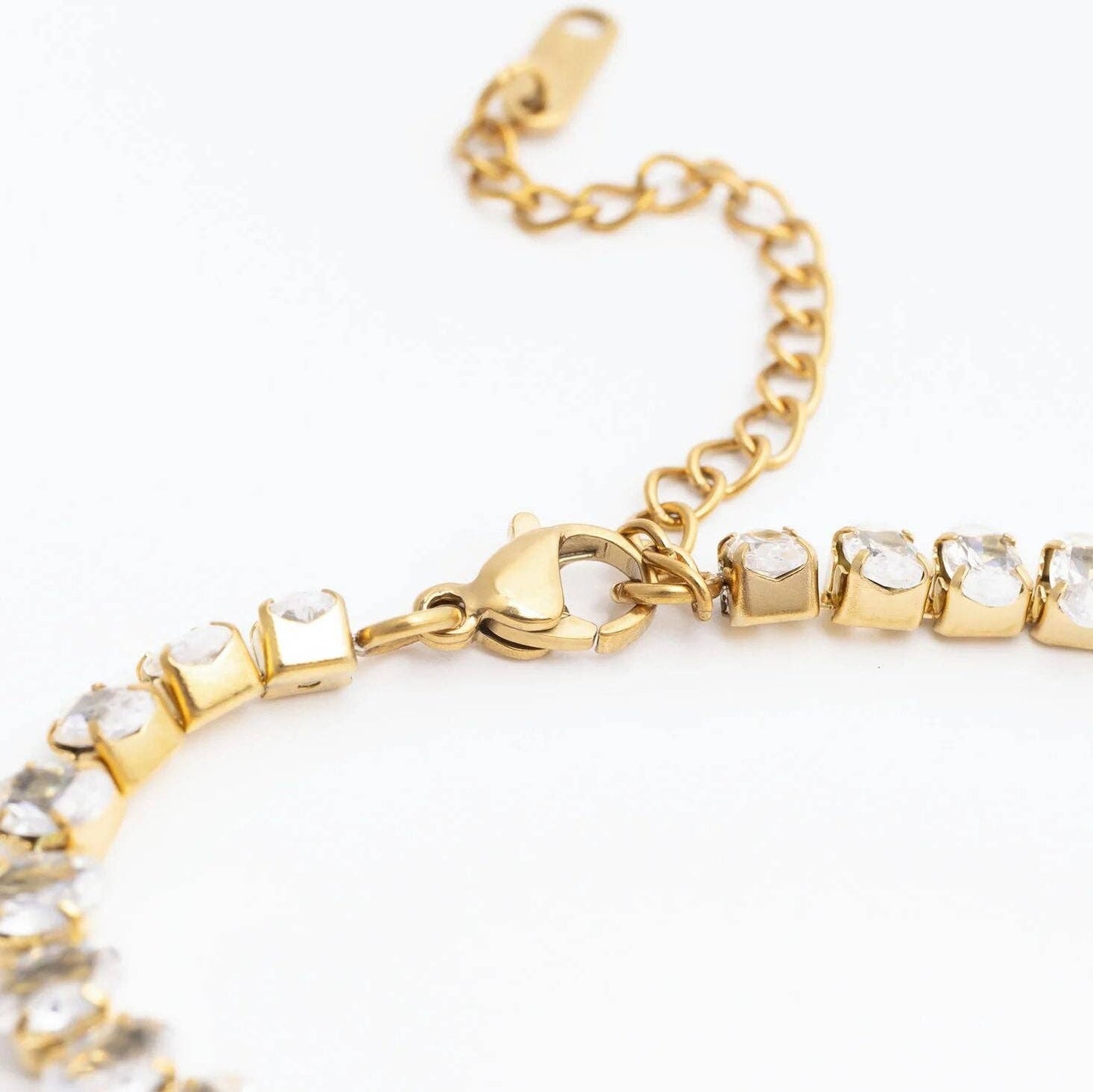 Oval Cubic Zirconia Tennis Chain Bracelet