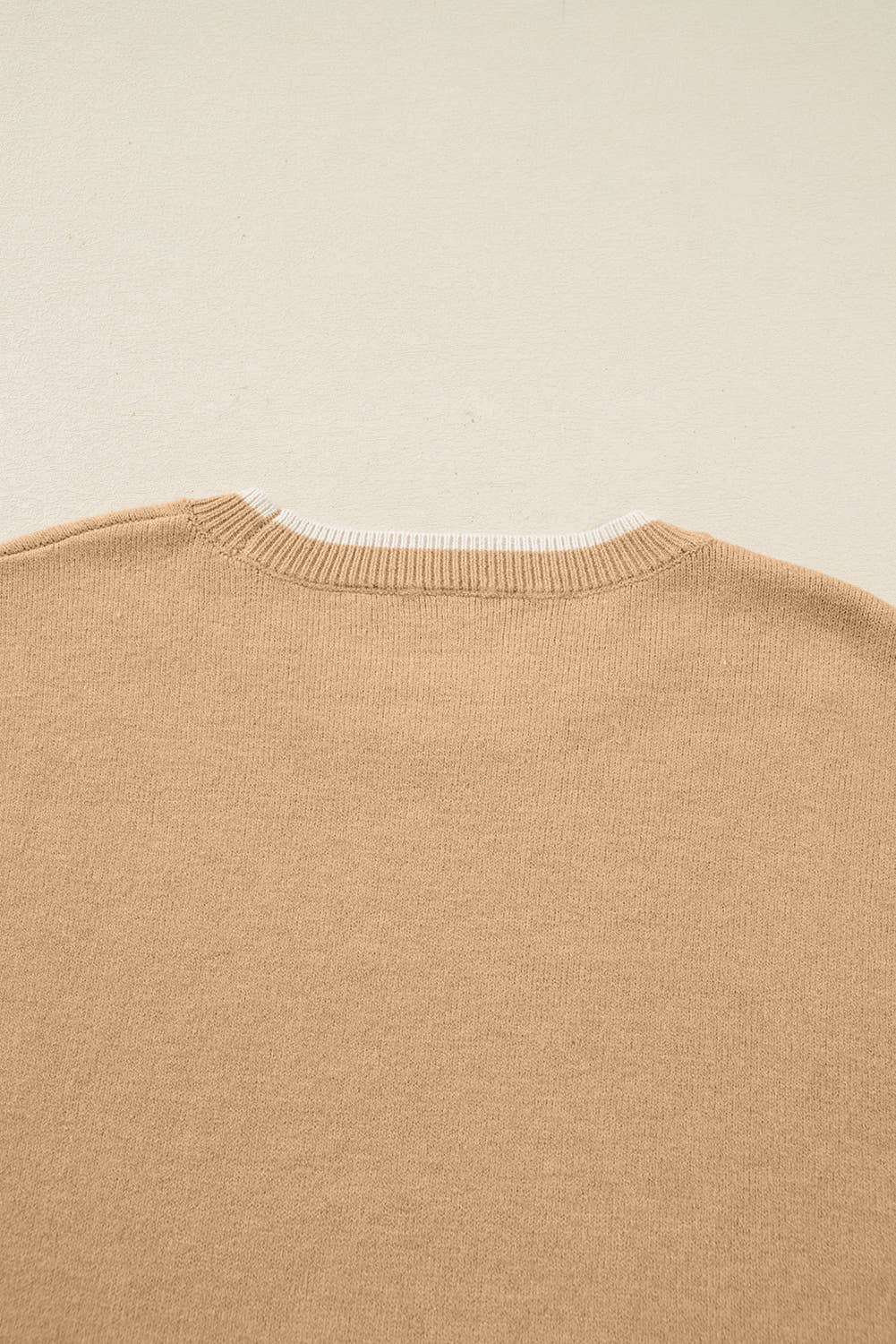 Leopard Bow Decor Split Cuff Plus Size Trim Sweater (S-4X)