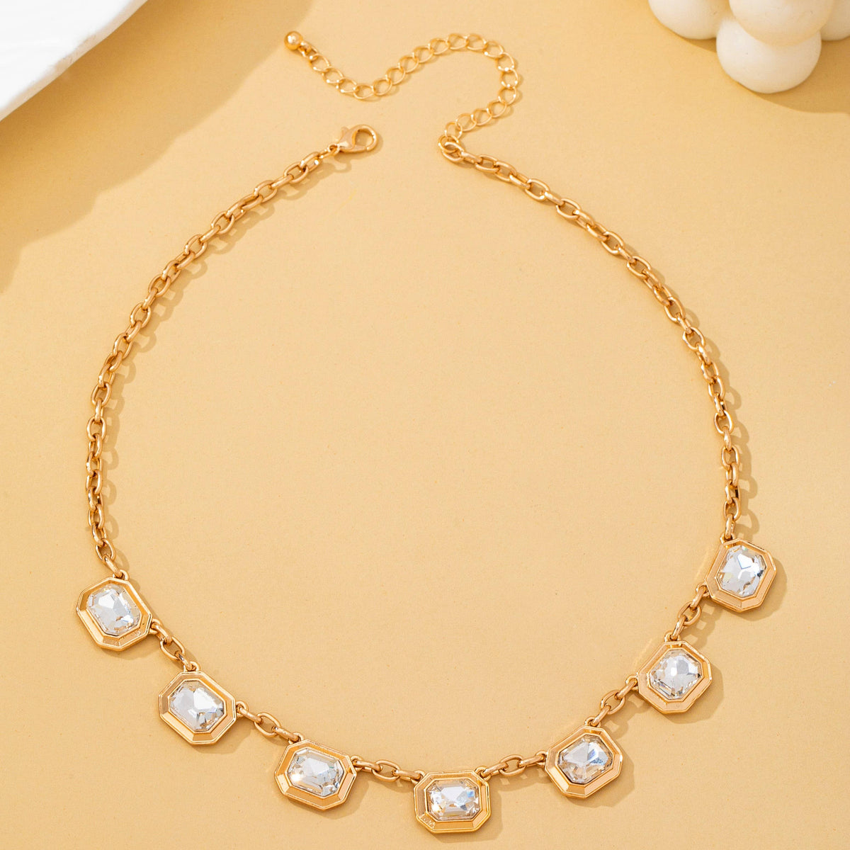 Emerald-Cut Crystal Statement Drop Necklace | 80N93252
