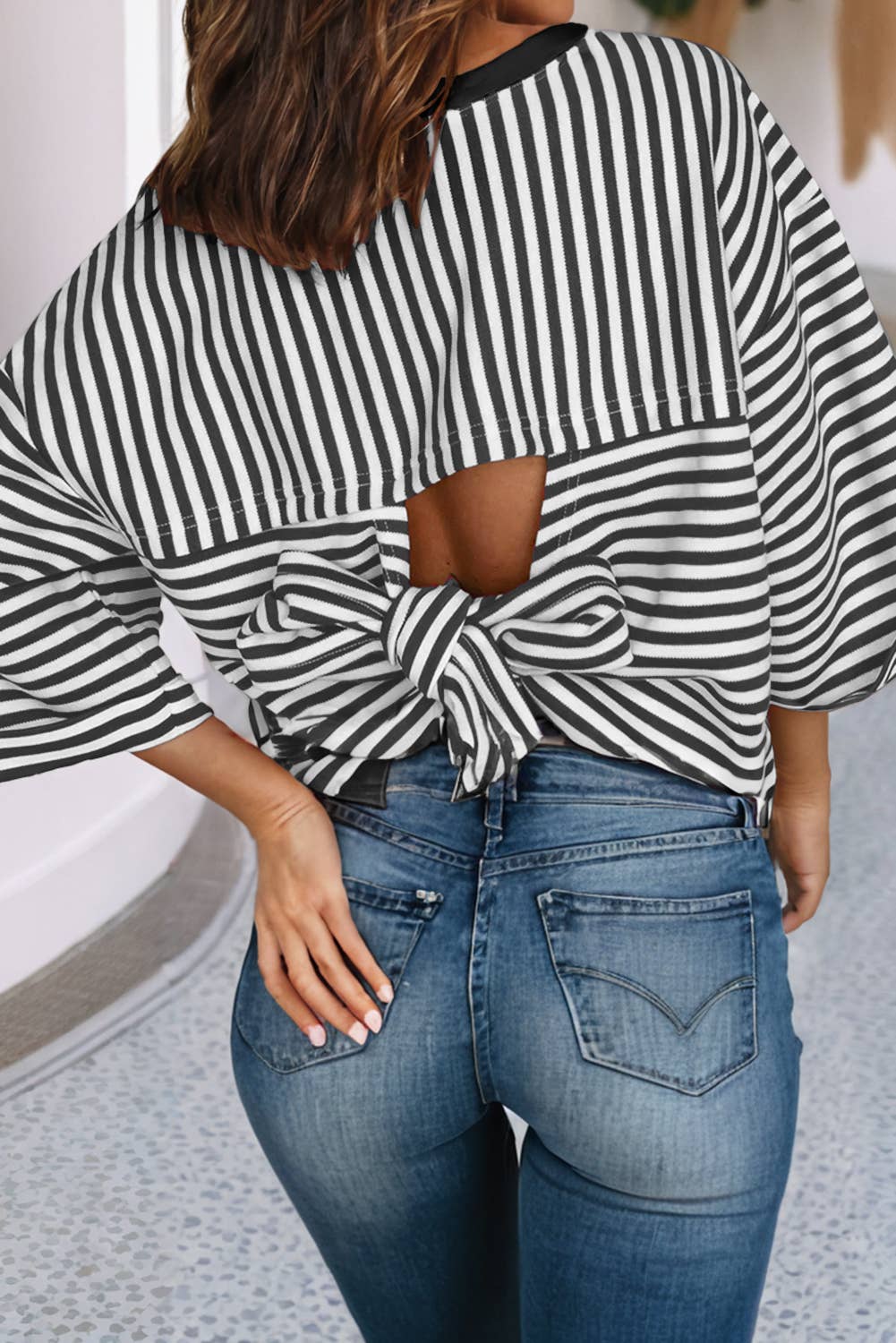LDC Casual Shift Striped Round Neck T-Shirts