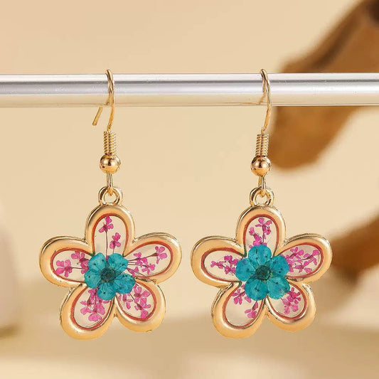 Flower Bloom Dangle Earrings 