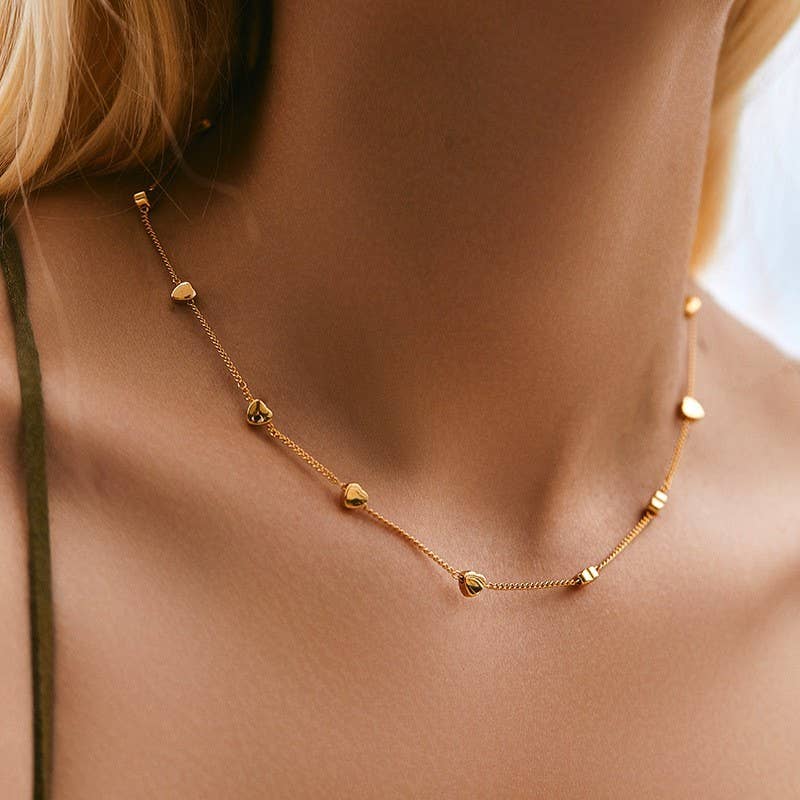 18K STAINLESS STEEL TARNISH FREE HEART NECKLACE | 40NK9518