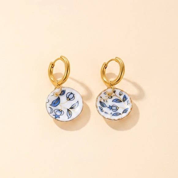 18K STAINLESS WATERPROOF TARNISH FREE EARRINGS | 40E518
