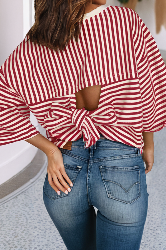 LDC Casual Shift Striped Round Neck T-Shirts