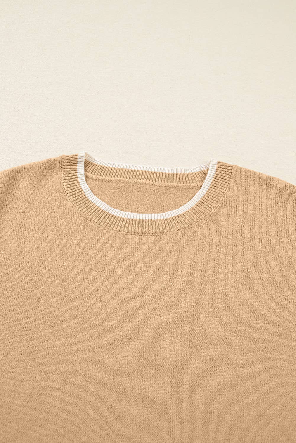 Leopard Bow Decor Split Cuff Plus Size Trim Sweater (S-4X)