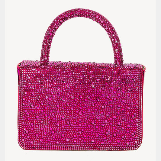 Pave Rhinestone Studded Rectangle Bag