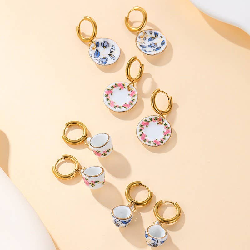 18K STAINLESS WATERPROOF TARNISH FREE EARRINGS | 40E518