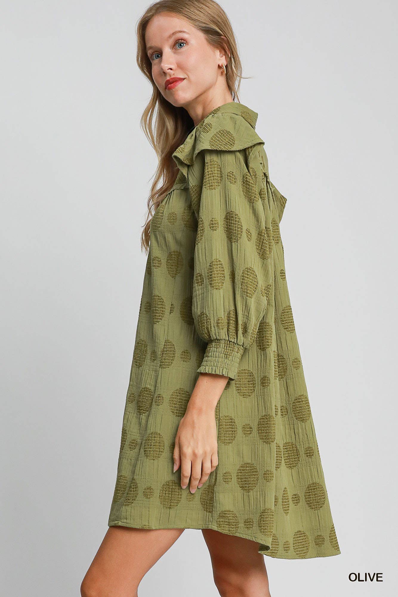 Washed Jacquard Mini Dress